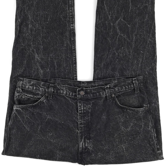 Vintage Levi's Black Acid Wash Denim Jeans 39x30 - Picture 2 of 8